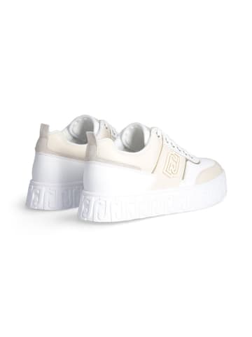 Liu Jo Leder-Sneakers in Weiß/ Beige