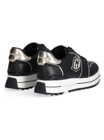 Liu Jo Leren sneakers zwart/goudkleurig