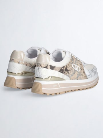 Liu Jo Leren sneakers wit/goudkleurig