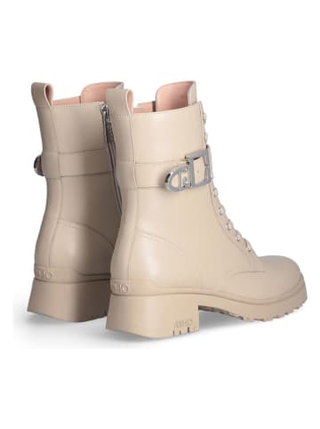 Liu Jo Leder-Boots in Beige