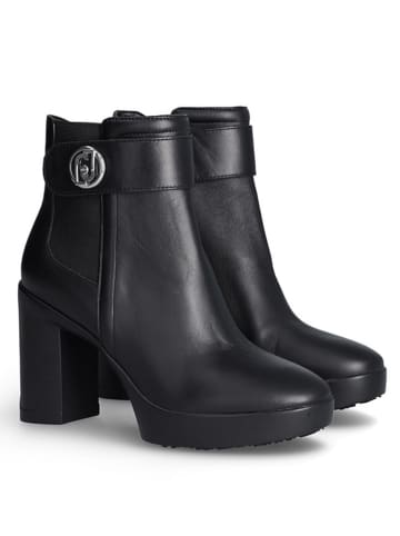 Liu Jo Leder-Ankle-Boots in Schwarz