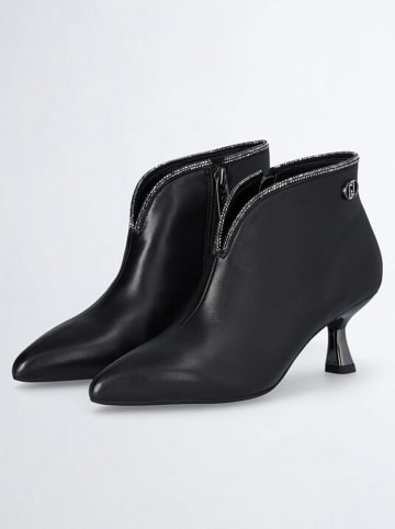Liu Jo Leren enkelboots zwart