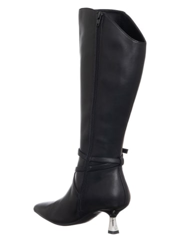 Liu Jo Leder-Stiefel in Schwarz