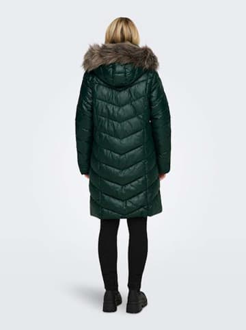 ONLY Płaszcz pikowany w kolorze ciemnozielonym