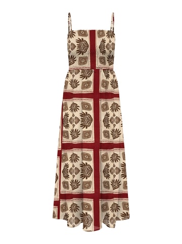 ONLY Kleid "Nova" in Beige/ Rot