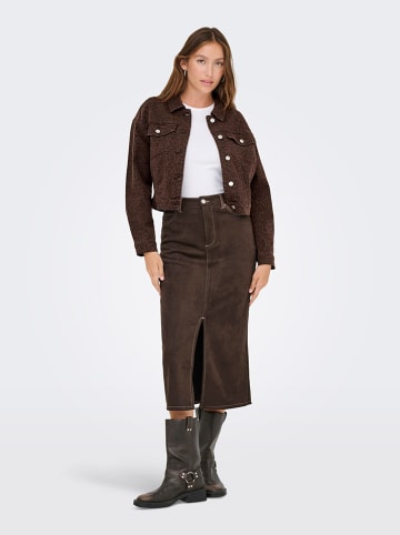 ONLY Hemdjacke in Dunkelbraun/ Schwarz