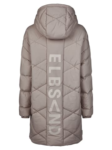 ELBSAND Płaszcz pikowany "Yva" w kolorze beżowym