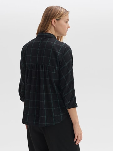 OPUS Bluzka w kolorze czarno-zielonym