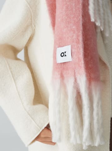 OPUS Schal "Amovi" in Rosa/ Weiß - (L)196 x (B)33 cm