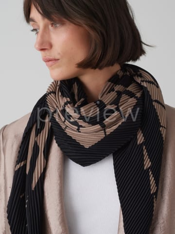 OPUS Tuch in Schwarz/ Braun - (L)100 x (B)96 cm