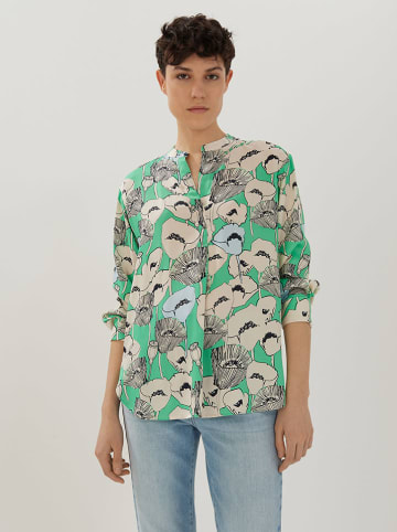 Someday Blouse turquoise/zandkleurig