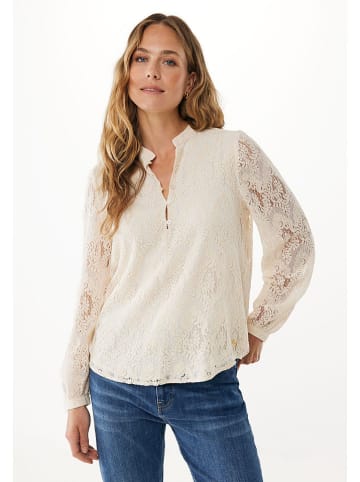 Mexx Bluzka "Lace" w kolorze kremowym