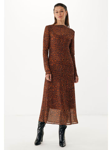 Mexx Mesh leopard dress in Hellbraun
