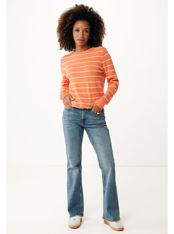 Mexx Pullover in Orange/ Weiß