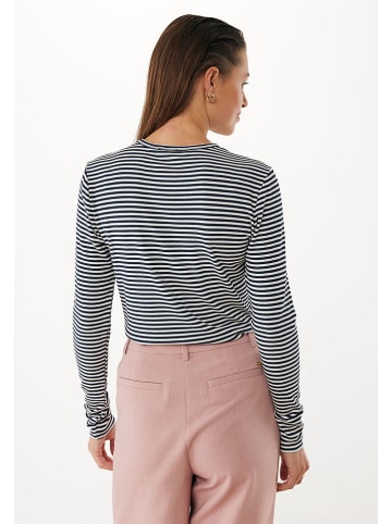 Mexx Longsleeve ''Azalea'' in Dunkelblau/ Weiß
