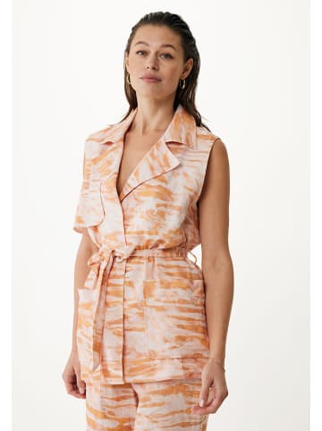 Mexx Leinen-Weste in Orange/ Rosé