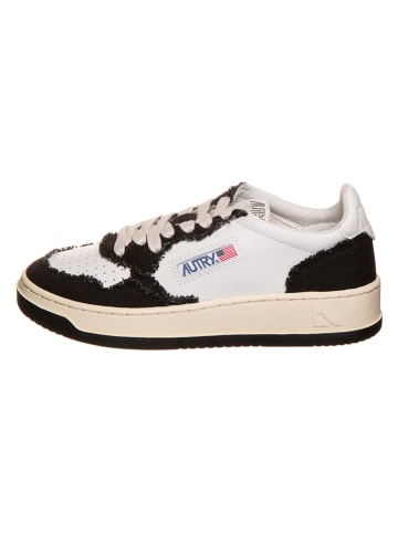 AUTRY Leren sneakers "Medalist" wit/zwart
