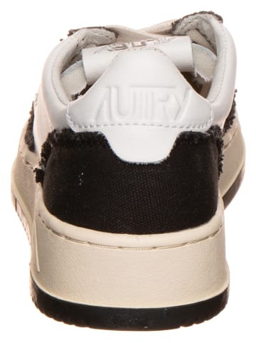 AUTRY Leder-Sneakers "Medalist" in Weiß/ Schwarz
