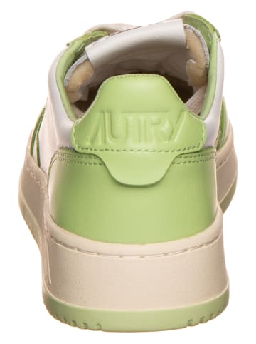 AUTRY Skórzane sneakersy "Medalist" w kolorze zielono-białym