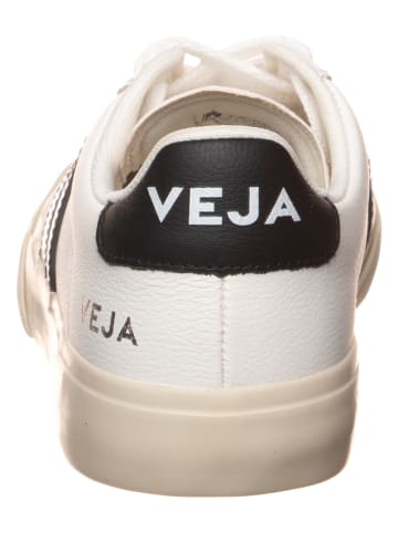 Veja Skórzane sneakersy "Campo" w kolorze biało-czarnym