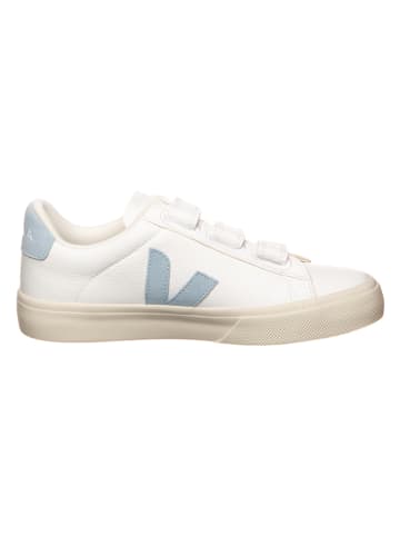 Veja Leder-Sneakers "Recife" in Weiß/ Hellblau