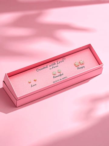 Created with Love 3er-Set: Ohrstecker mit Edelsteinen "Dream"