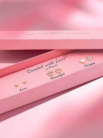 Created with Love 3-delige set: oorstekers "Tender" met edelstenen
