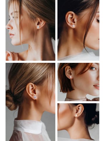 Created with Love 5-częściowy zestaw kolczyków-wkrętek "Pearl" z cyrkoniami