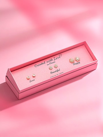 Created with Love 3-delige set: oorstekers "Light" met edelstenen