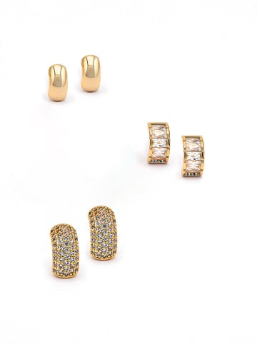 Created with Love 3er-Set: Ohrstecker mit Edelsteinen "Flame"