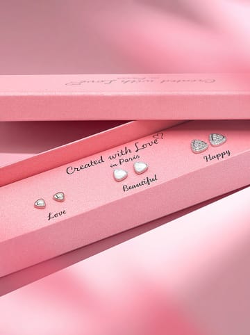 Created with Love 3-delige set: oorstekers "Lily" met edelstenen