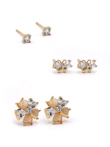 Created with Love 3-delige set: oorstekers "Angel" met edelstenen