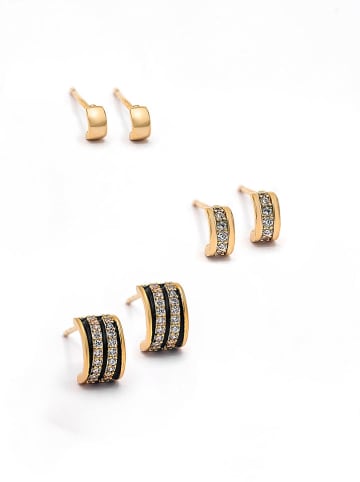 Created with Love 3er-Set: Ohrstecker mit Edelsteinen "Snow"