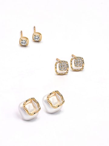 Created with Love 3er-Set: Ohrstecker mit Edelsteinen "Angelic"