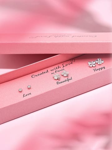 Created with Love 3-delige set: oorstekers "Diva" met edelstenen