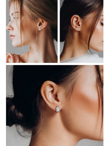 Created with Love 3-częściowy zestaw kolczyków-wkrętek "Infinity" z cyrkoniami