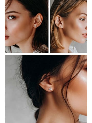 Created with Love 3er-Set: Ohrstecker mit Edelsteinen "Noeud "