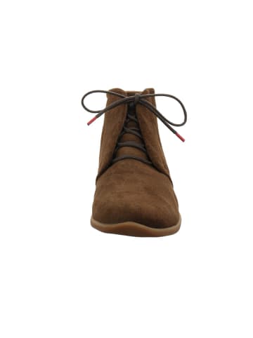 Think! Leder-Ankle-Boots in Braun