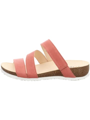 Think! Leder-Pantoletten in Rosa