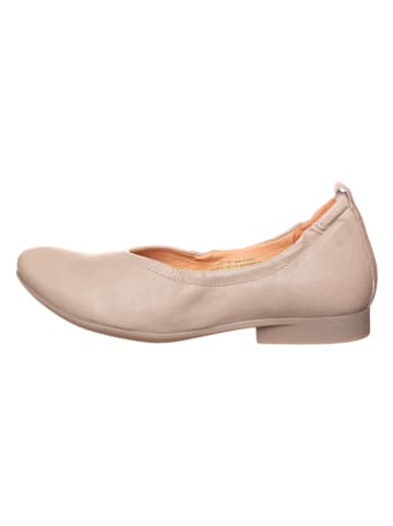 Think! Leren ballerina's beige
