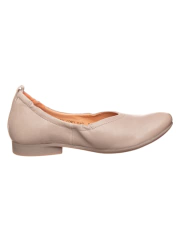 Think! Leren ballerina's beige