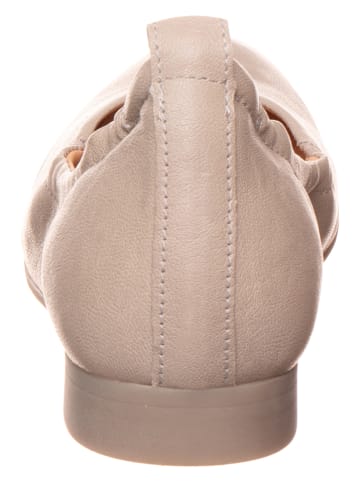 Think! Leren ballerina's beige
