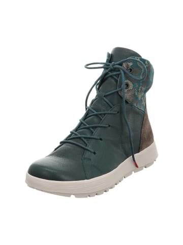 Think! Leren boots groen/lichtbruin