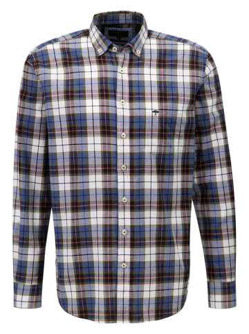 FYNCH-HATTON Koszula - Casual fit - w kolorze granatowo-białym