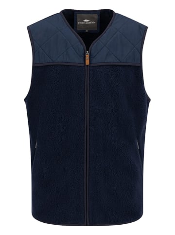 FYNCH-HATTON Fleece bodywarmer donkerblauw