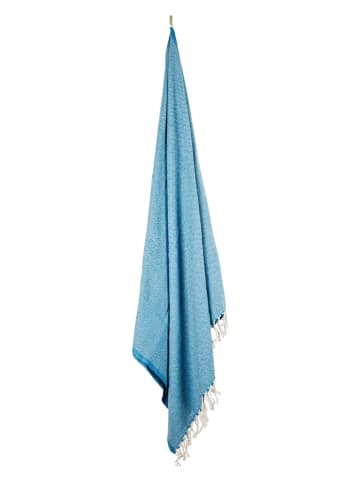 Ottoman Chusta hammam "Raute" w kolorze turkusowym - 170 x 80 cm