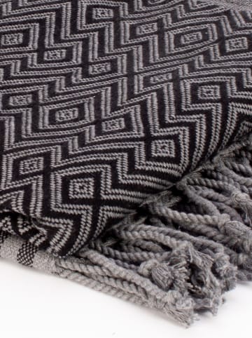 Ottoman Chusta hammam "Fenomen" w kolorze czarnym - 190 x 105 cm