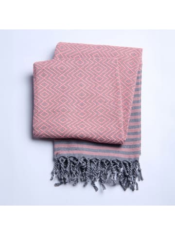 Ottoman Chusta hammam "Fenomen" w kolorze jasnoróżowym - 190 x 105 cm