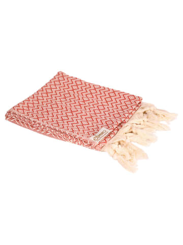 Ottoman Ścierki (2 szt.) "Hitit" w kolorze czerwonym do naczyń - 100 x 45 cm