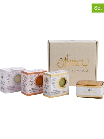 Ottoman 4-częściowy zestaw mydeł "Hamam, Hausart, Haar, Aleppo"